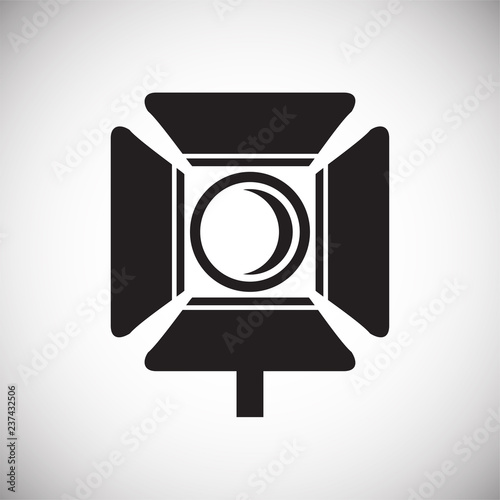 Studio video light icon on white background for graphic and web design, Modern simple vector sign. Internet concept. Trendy symbol for website design web button or mobile app