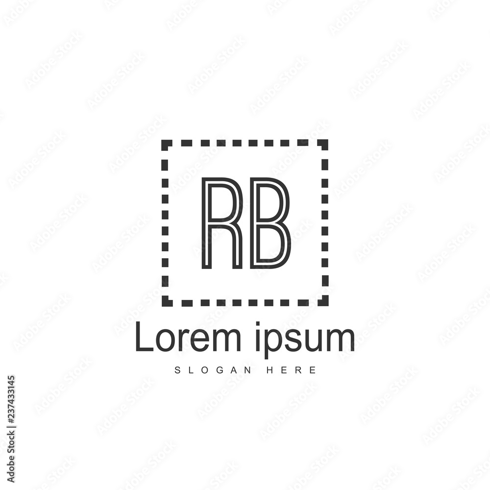 RB Logo template design. Initial letter logo design