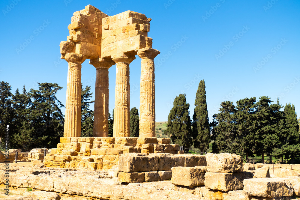 Agrigento, Sicily. Greeks temple of Italy. The ruins are the symbol of Agrigento city.