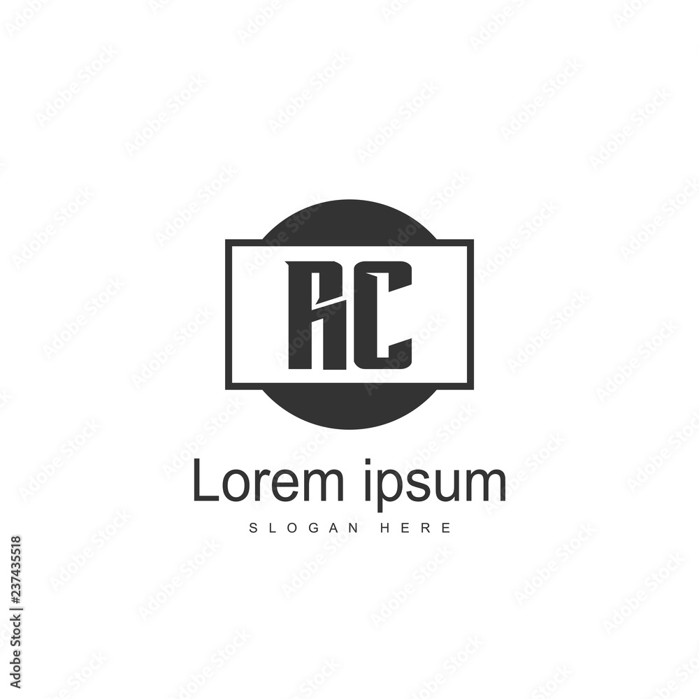 RC Logo template design. Initial letter logo design RC Logo template design. Initial letter logo design