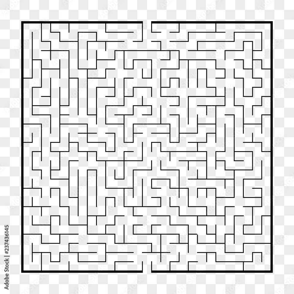 Abstract square maze. Game for kids. Puzzle for children.Labyrinth conundrum. Flat vector illustration isolated on transparent background. Abstract square maze. Game for kids. Puzzle for children.Labyrinth conundrum. Flat vector illustration isolated on transparent background.