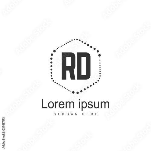 RD Logo template design. Initial letter logo design