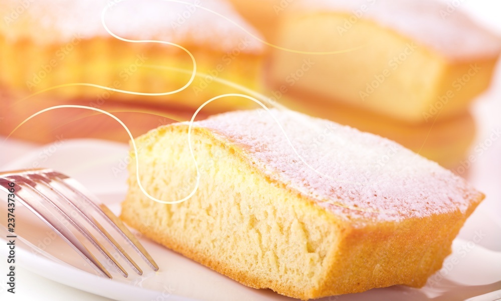Cake lemon soft butter angel isolated decoration Cake lemon soft butter angel isolated decoration
