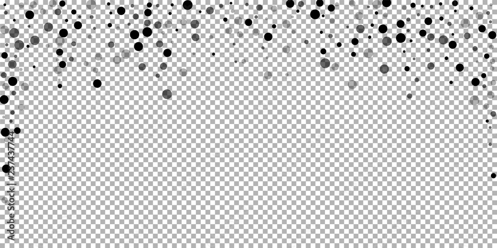 Scattered random black dots. Dark points dispersio