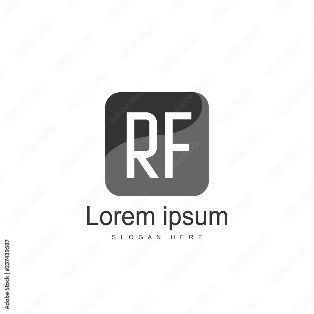 RF Logo template design. Initial letter logo design RF Logo template design. Initial letter logo design