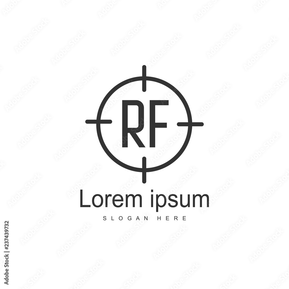 RF Logo template design. Initial letter logo design RF Logo template design. Initial letter logo design