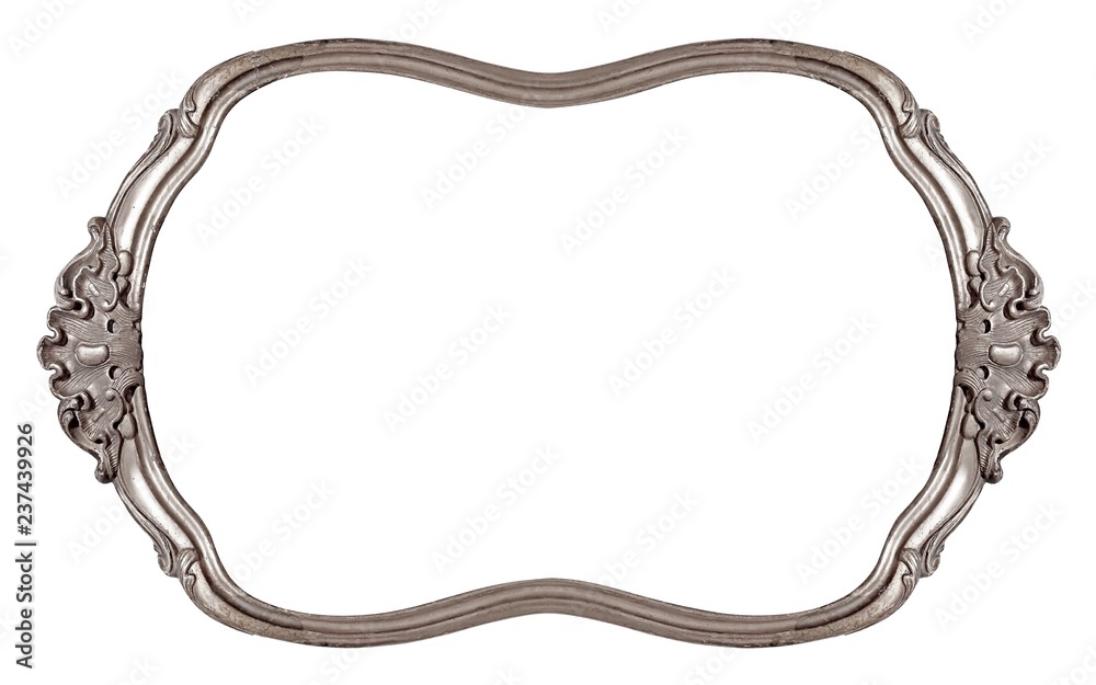 Silver frame for paintings, mirrors or photo isolated on white background Silver frame for paintings, mirrors or photo isolated on white background