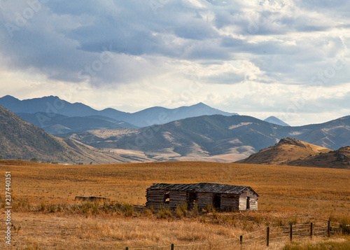 old barn in the mountains