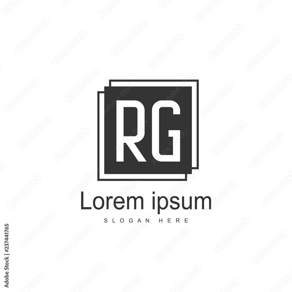 RG Logo template design. Initial letter logo design - obrazy, fototapety, plakaty 