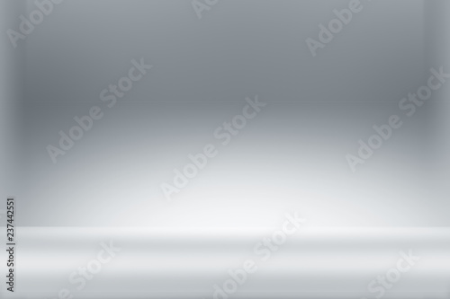 Abstract clean white light studio background with illumination