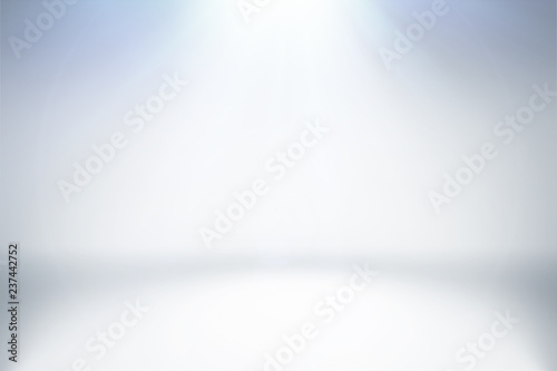Abstract clean white light studio background with illumination