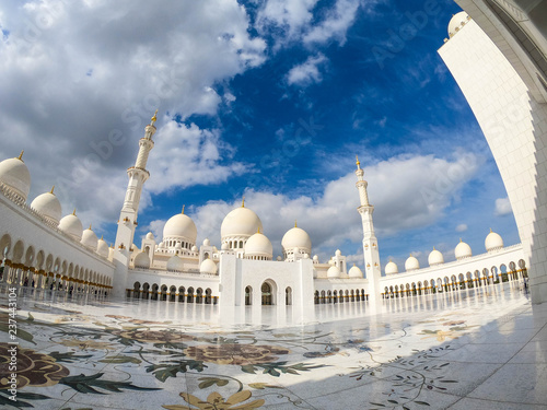 Sheikh Zayed Grand Mosque is located in Abu Dhabi, the capital city of the United Arab Emirates. 