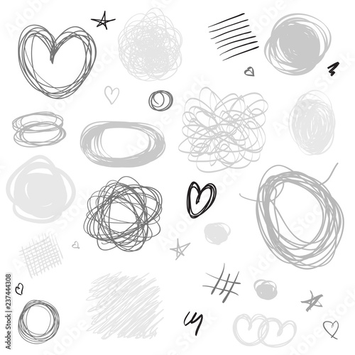 Backgrounds with array of lines. Intricate chaotic textures. Wavy backdrops. Hand drawn tangled patterns. Black and white illustration. Elements for posters and flyers