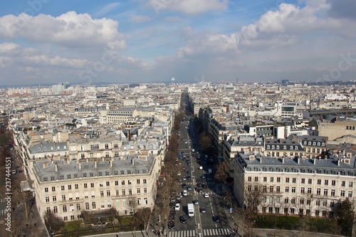 View from Arc de Triomphe in Paris, France