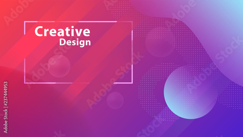 Creative geometric shapes wallpaper. Trendy gradient lines, circle shapes and dots composition. Vector EPS 10