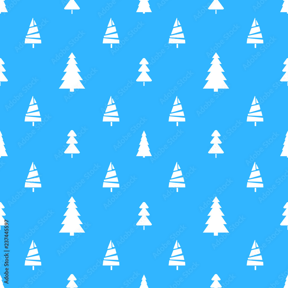 Obraz premium Seamless pattern with christmas trees. Abstract geometric wallpaper. Print for textiles, fabrics, polygraphy, posters. Greeting cards