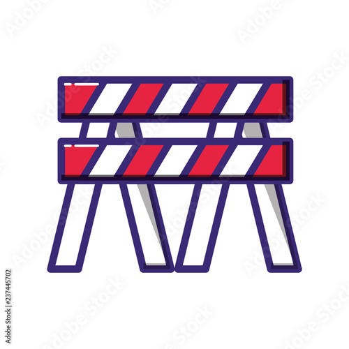 construction barricade fence icon