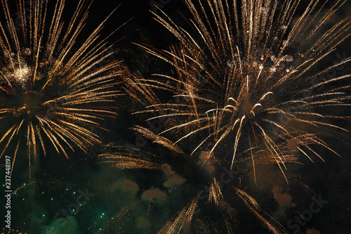 Amazing colorful fireworks in Switzerland