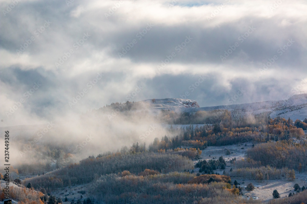 Fog and Snow on the Gold Mines