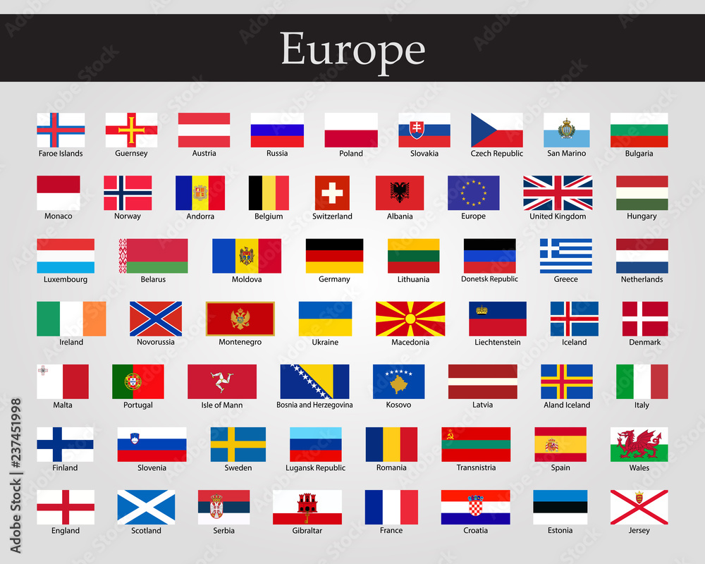 Flags of Europe - Full Vector Collection. Vector EPS 10 Flags of Europe - Full Vector Collection. Vector EPS 10
