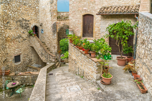 Fototapeta Naklejka Na Ścianę i Meble -  Vallo di Nera, beautiful ancient village in the Province of Perugia, in the Umbria region of Italy.