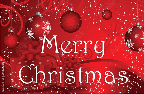 Red Merry Christmas Background
