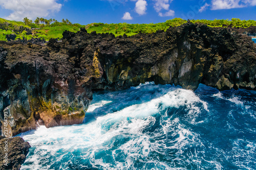 Spectacular ocean view on the Road to Hana, Maui, Hawaii, USA