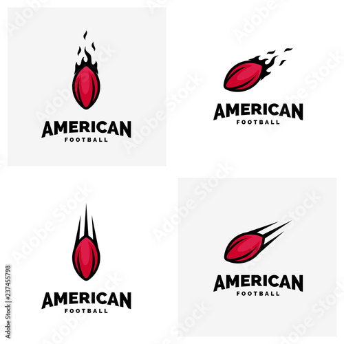 Set of Modern professional american football logo for sport team