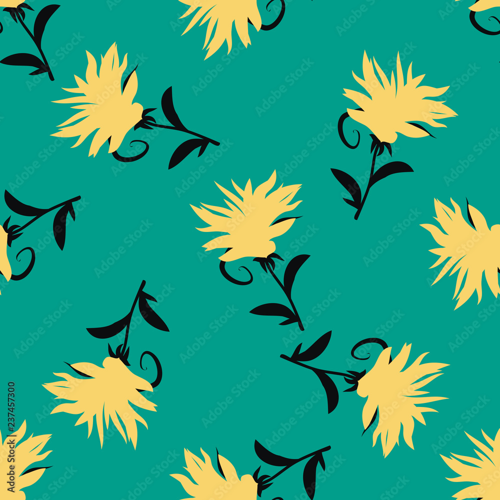 Seamless flower pattern. Floral background. Abstract seamless background.