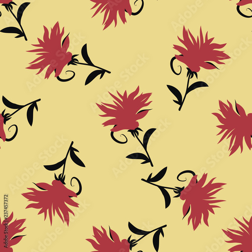 Seamless flower pattern. Floral background. Abstract seamless background.