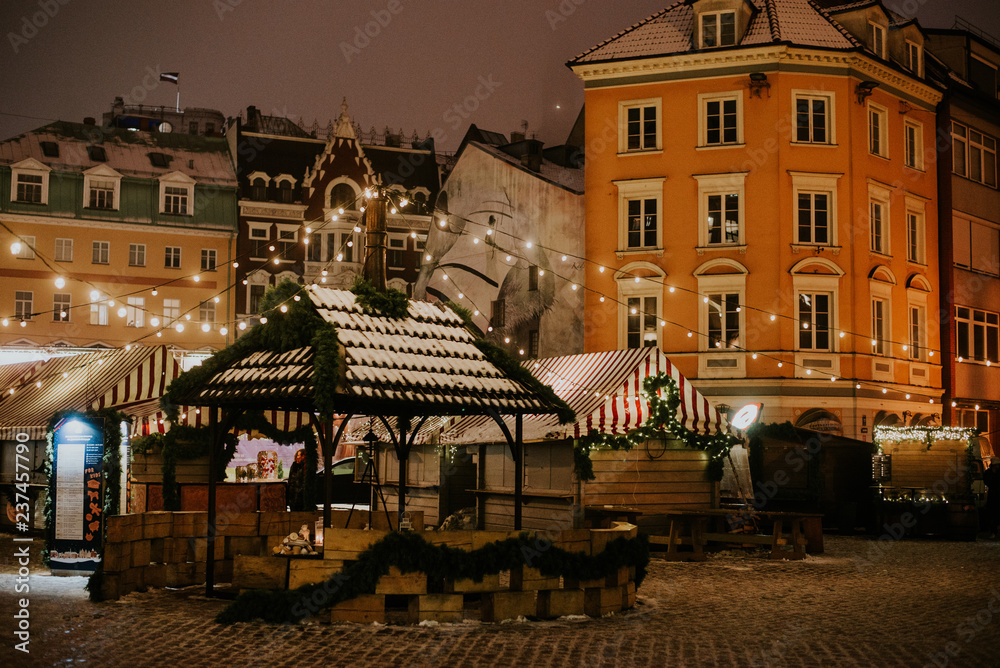 Obraz premium Christmas market in Riga