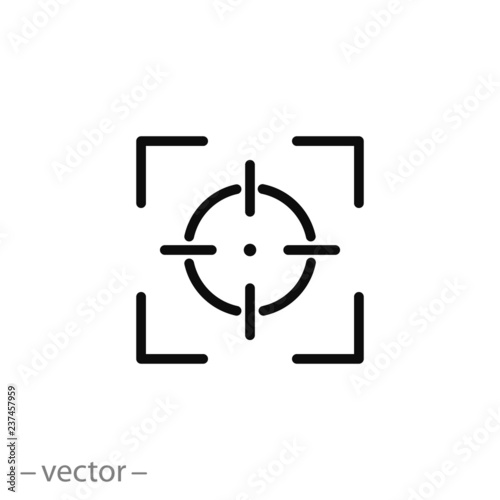 camera focus icon vector