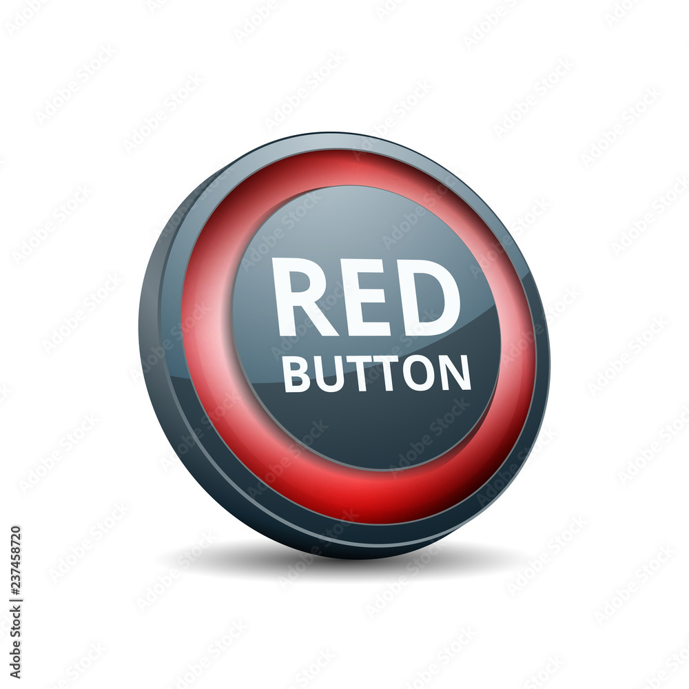 Red Button label illustration Red Button label illustration