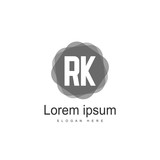 RK Logo template design. Initial letter logo design