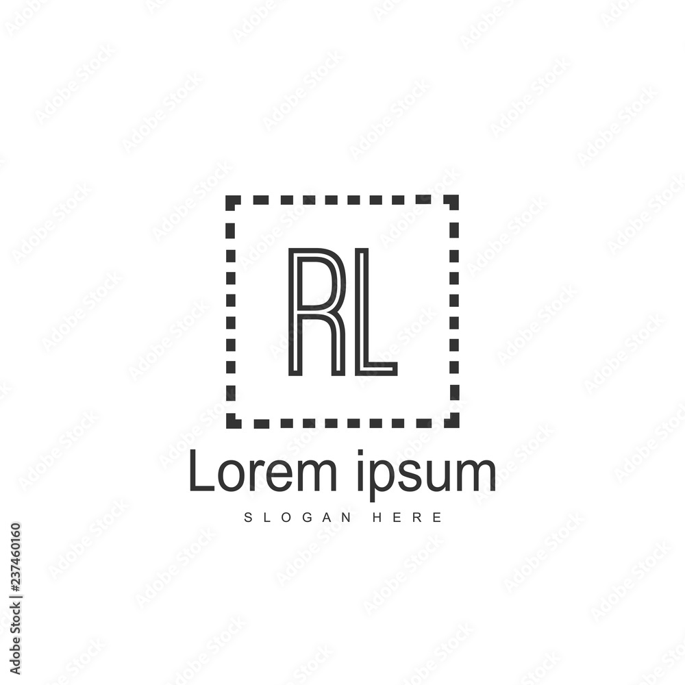 RL Logo template design. Initial letter logo design