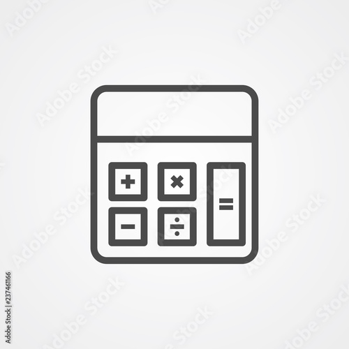 Calculator vector icon sign symbol