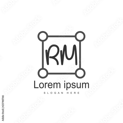 RM Logo template design. Initial letter logo design