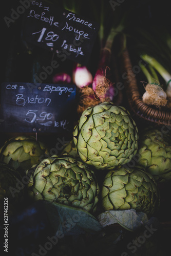 Artichokes and horseradish for sale