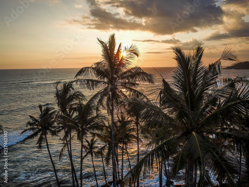 Romantic sunset in Indian ocean  Mirissa  Sri Lanka