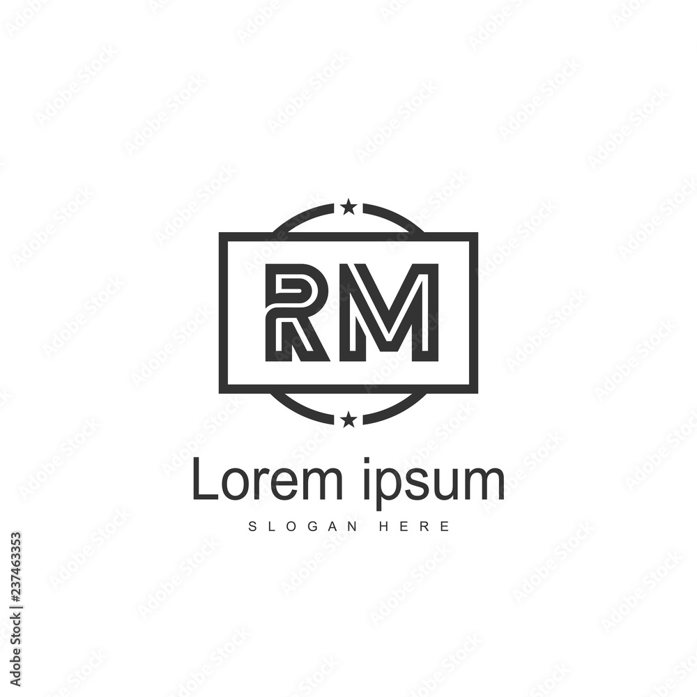 RM Logo template design. Initial letter logo design RM Logo template design. Initial letter logo design