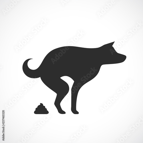 Dog poop silhouette