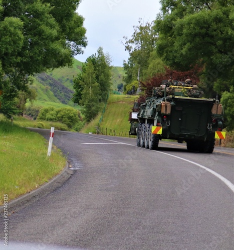 Army truck on road
