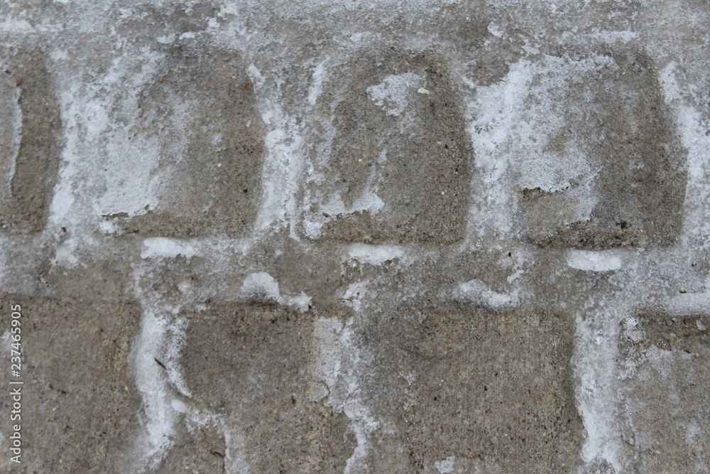 Large Tractor Tire Track in Ice and Frost Large Tractor Tire Track in Ice and Frost