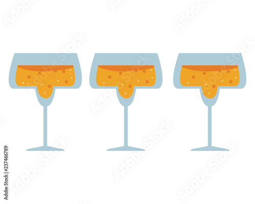 shots drink tequila on white background
