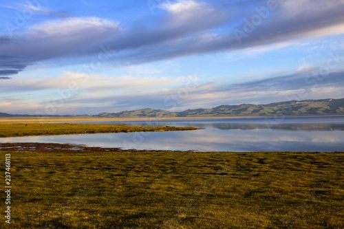 Sunrise on Son Kul Lake, Kyrgyzstan