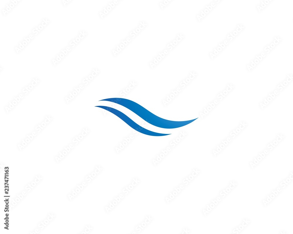 Water Wave Icon Logo Template Water Wave Icon Logo Template