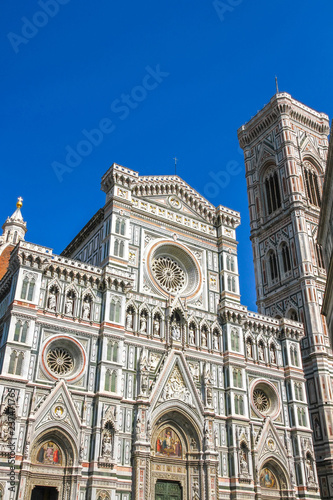 View on the Cathedral of Santa Maria in Florence  Italy on a sunny day.