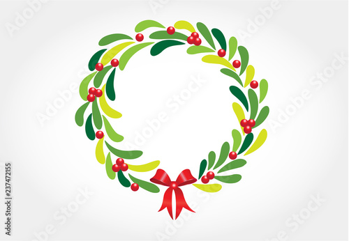 Christmas wreath vector