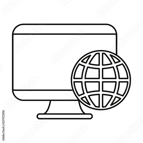 computer world on white background