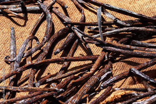 vanilla pod on basket